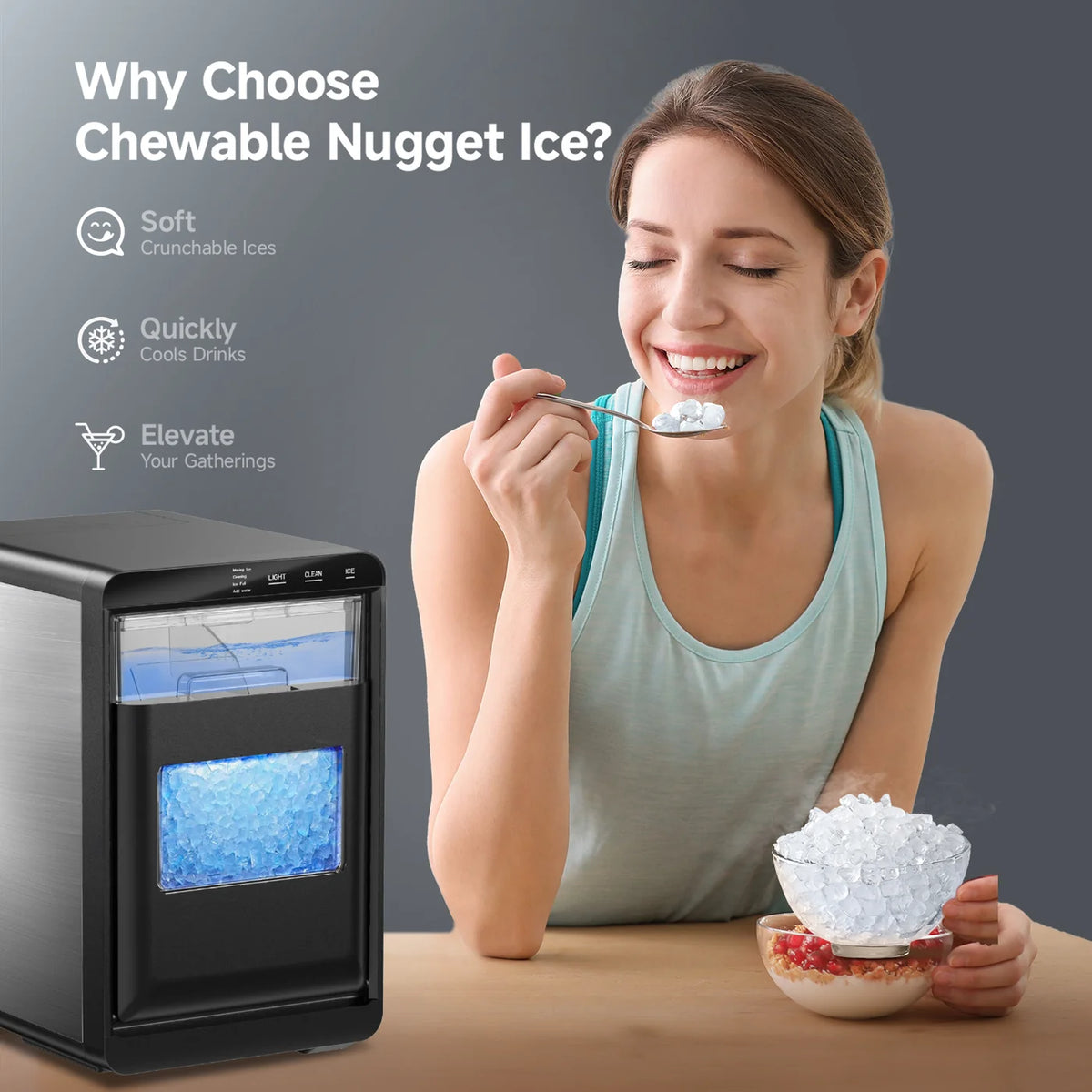 Euhomy Pearl L1 Plus Nugget Ice Maker